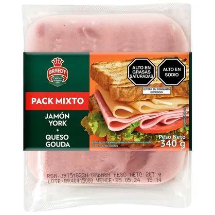 Mixto Jamon y Queso braedt 370g