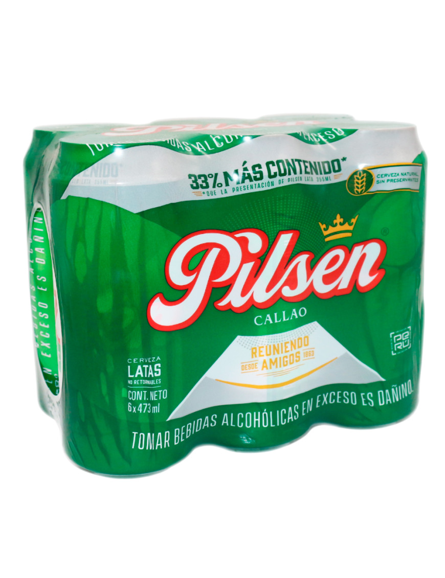 Cerveza Pilsen LT 473 ml Sixpack