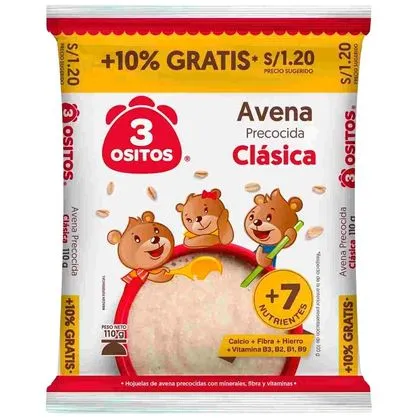Avena 3 Ositos Clasica 110g