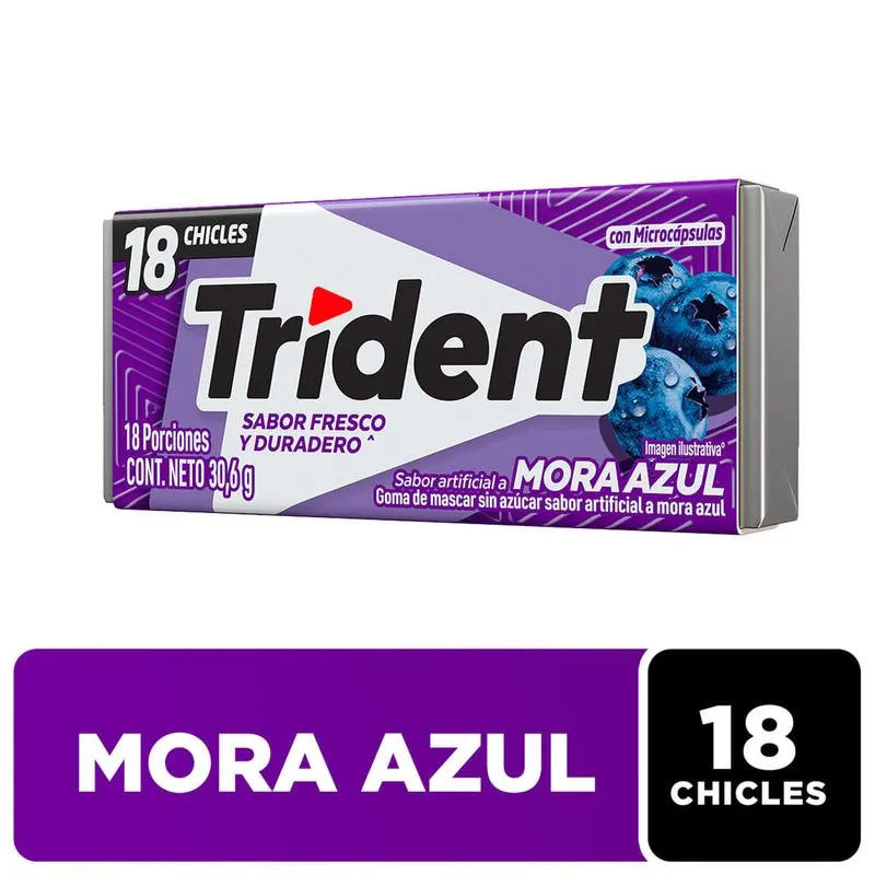 Chicle Trident mora 30.6g